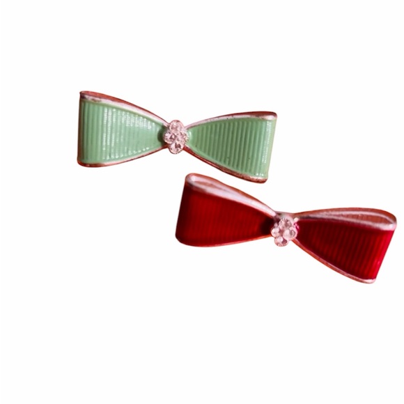 Other - 2 Vintage Elegant Brooch pins  - Red and Green